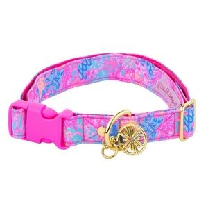 NWT - Lilly Pulitzer Dog Collar M/L - Splendor in the Sand